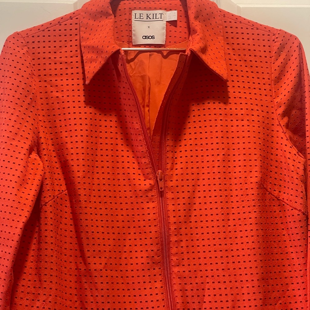 ASOS Bright Orange Long Sleeve Dress